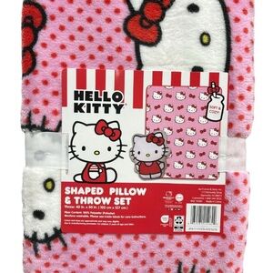 Hello Kitty Pink and Red Throw Set